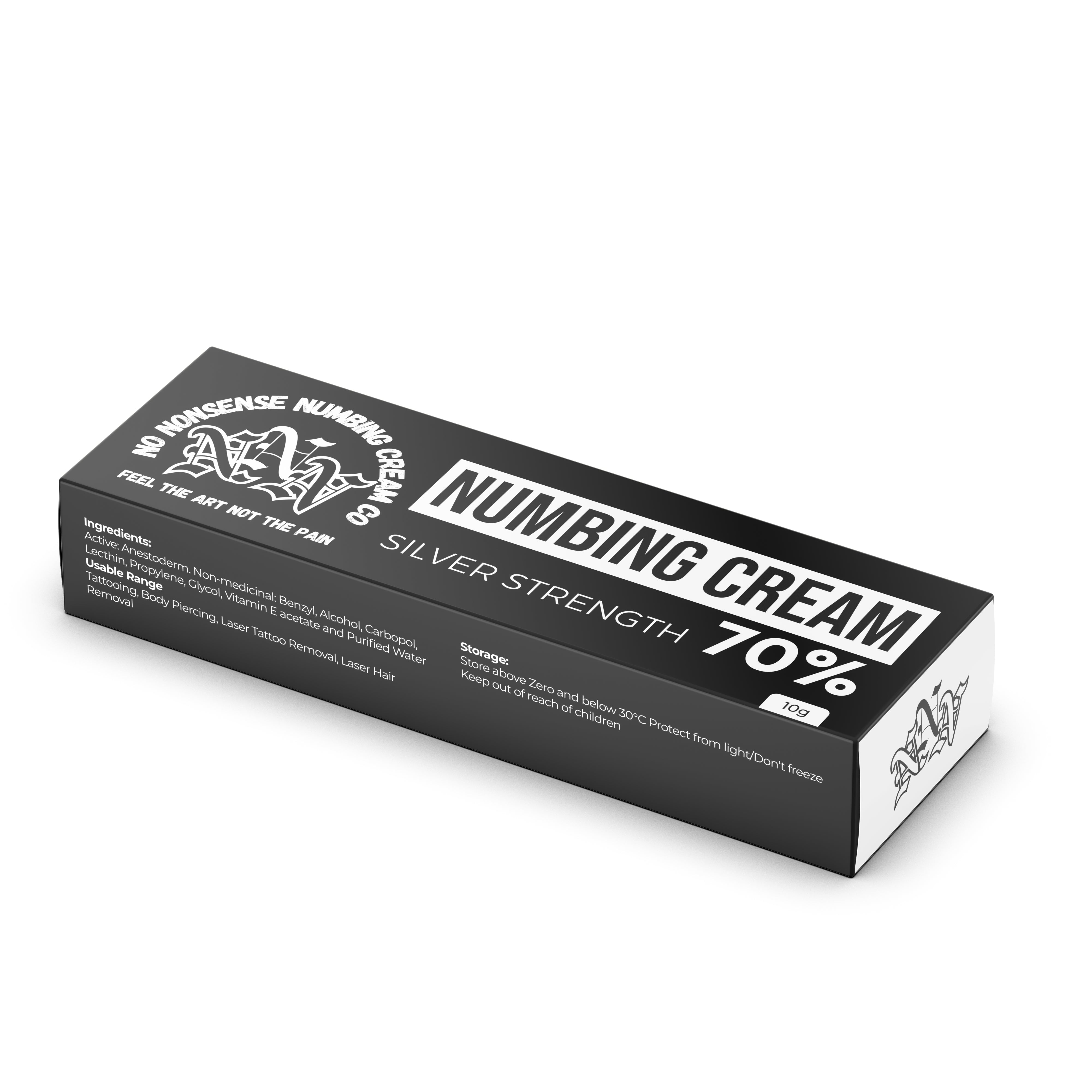 Silver Strength Tattoo Numbing Cream – 10g | Medium Pain Relief Formula