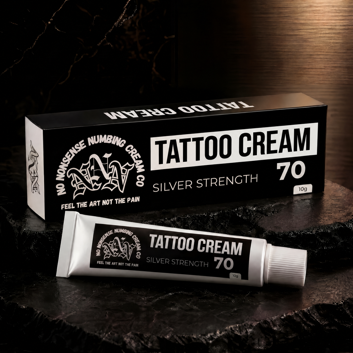 Silver Strength Cream (10g) — Tattoo Cream box and tube