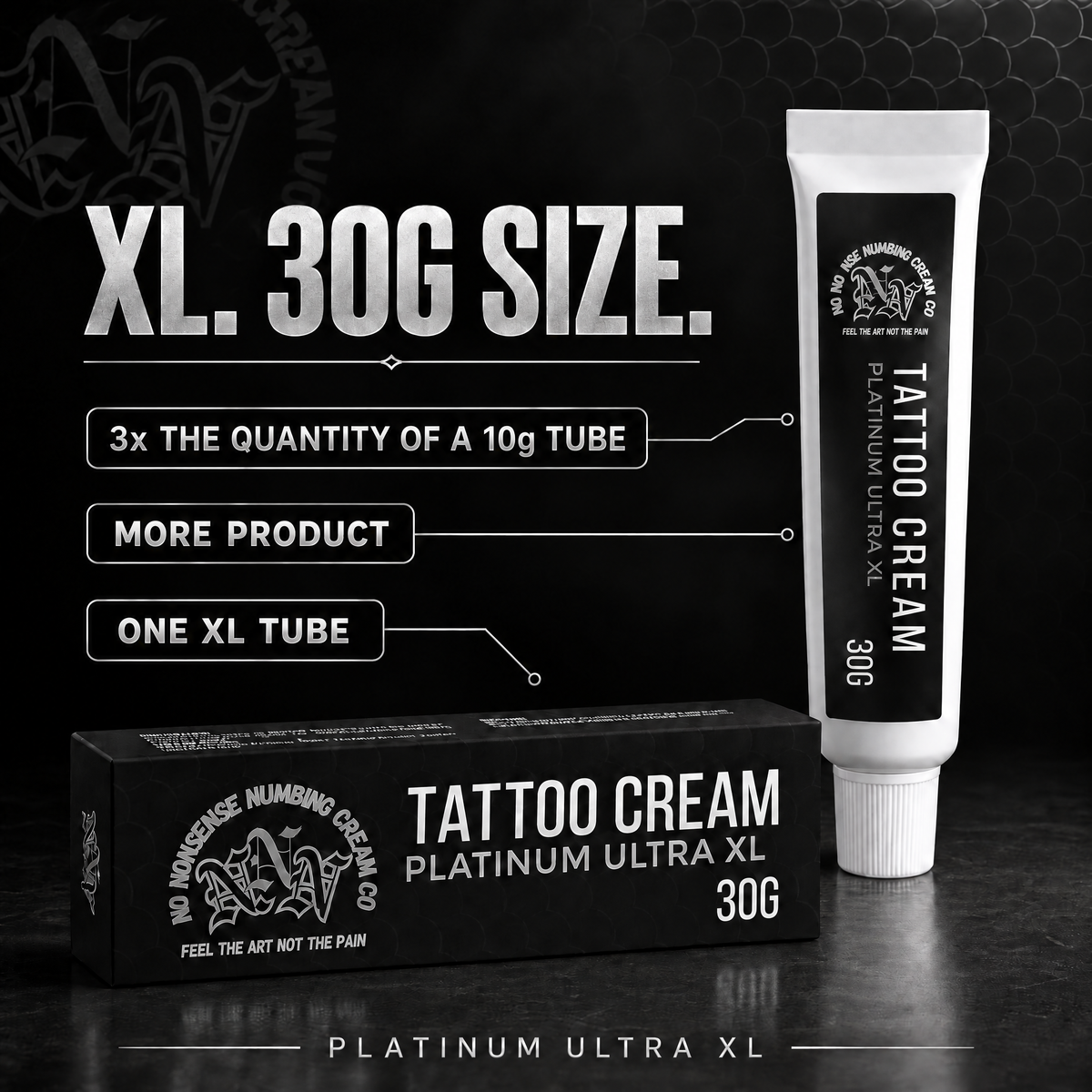 Platinum Ultra XL Cream (30g) — product features