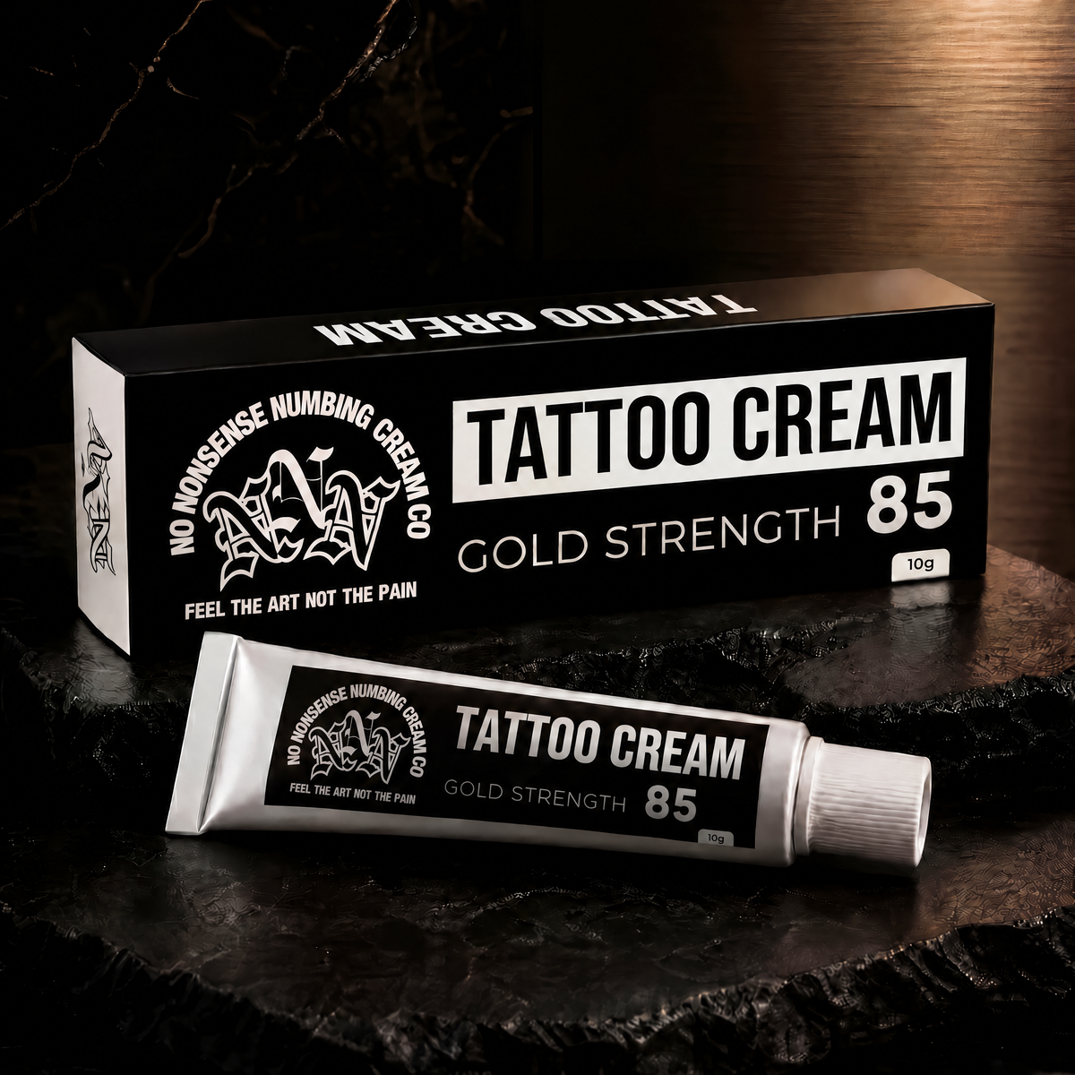 Gold Strength Cream (10g) — Tattoo Cream box and tube